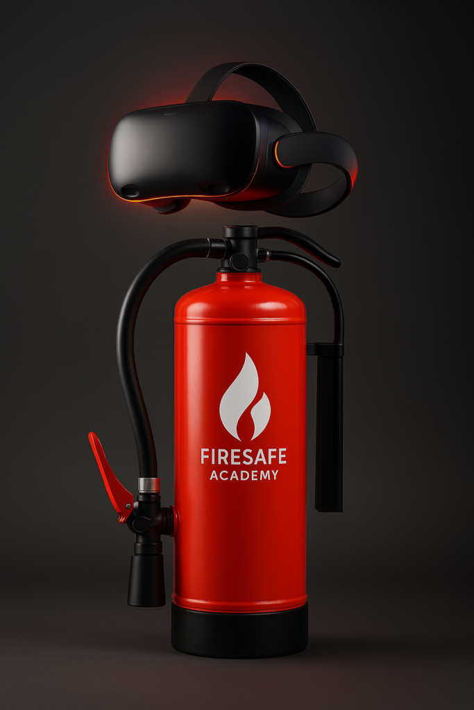 VR-Brandschutztraining mit Feuerlöscher-Attrappe